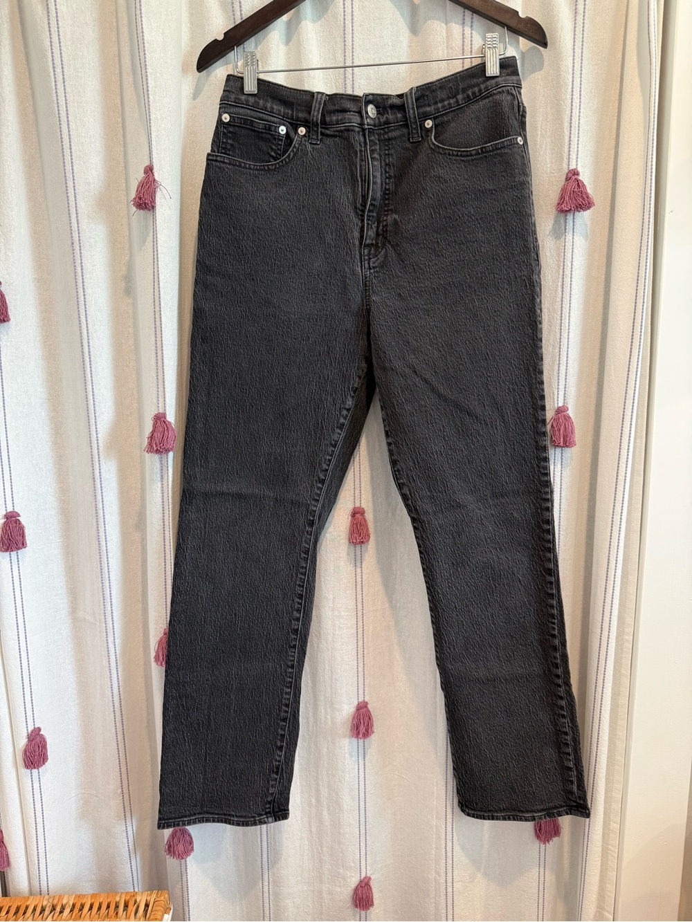 Madewell women’s Classic High-Rise 90’s Black Straight Jeans - size 30